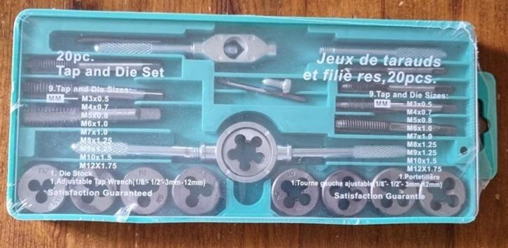Tap en snijset 20-delig, Doe-het-zelf en Verbouw, Gereedschap | Handgereedschap, Nieuw, Ophalen of Verzenden