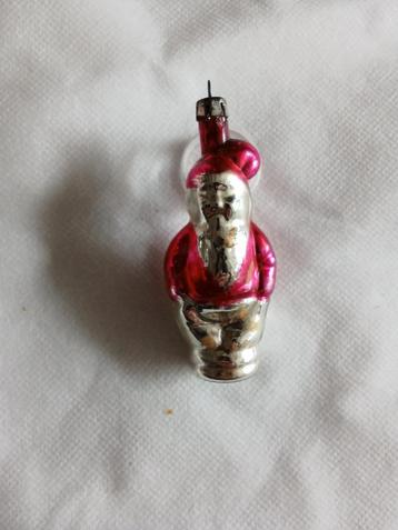 oud dikker glazen kerstbal  mannetje-boertje beschikbaar voor biedingen