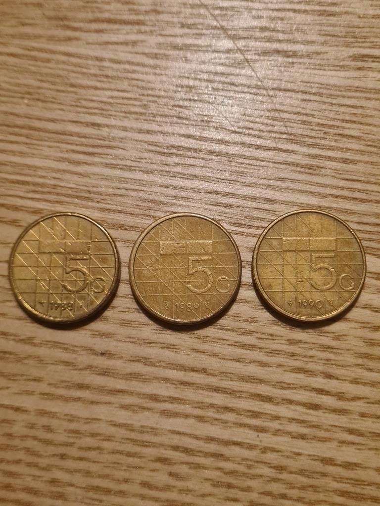5 gulden,1988,1989,1990, Ophalen of Verzenden, Overige landen, 2 euro