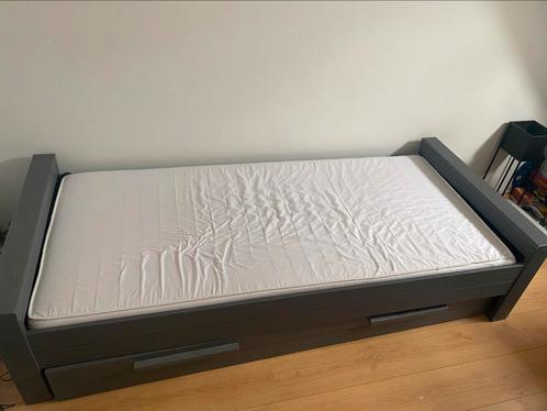 Onderschuifbed inclusief 2 matrassen en wandkastje, Huis en Inrichting, Slaapkamer | Bedden, Zo goed als nieuw, Eenpersoons, 90 cm