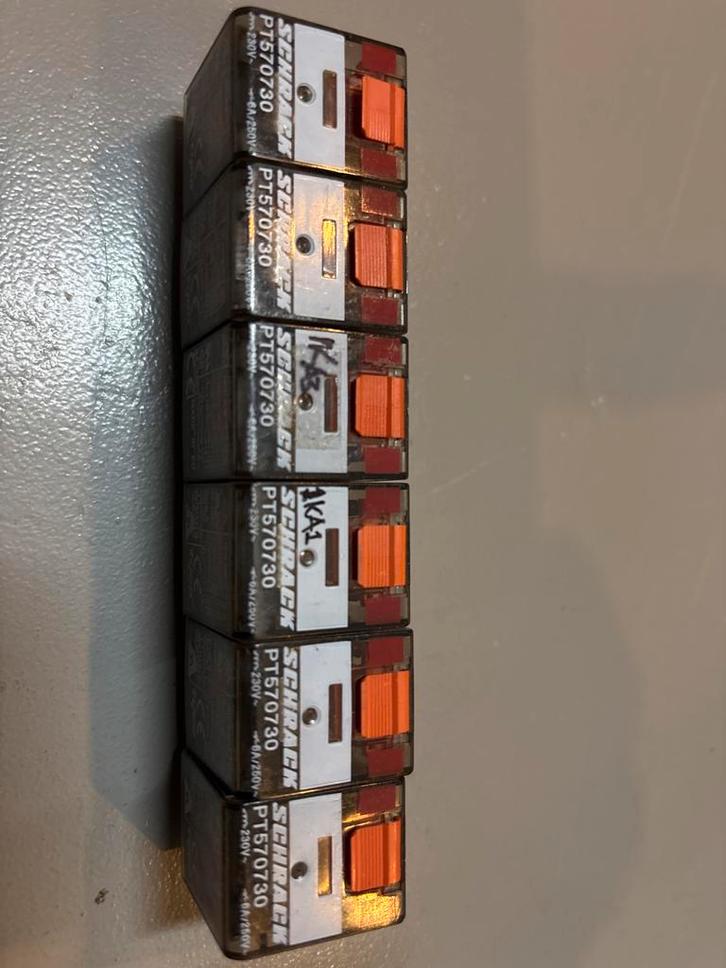 Schrack PT570730 Relais - Set van 6, Doe-het-zelf en Verbouw, Elektra en Kabels, Ophalen