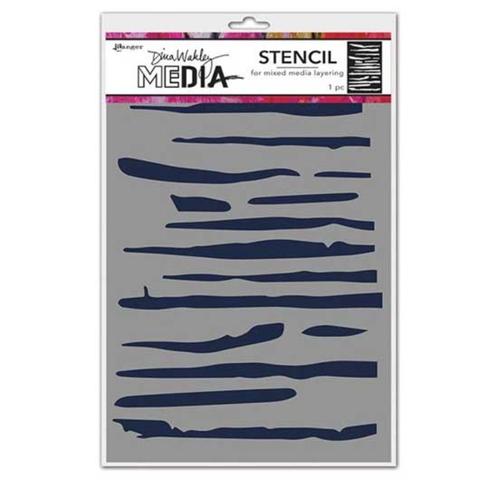 Ranger Dina Wakley Media Stencil Lines #69249, Hobby en Vrije tijd, Scrapbooking, Nieuw, Overige typen, Overige merken, Verzenden