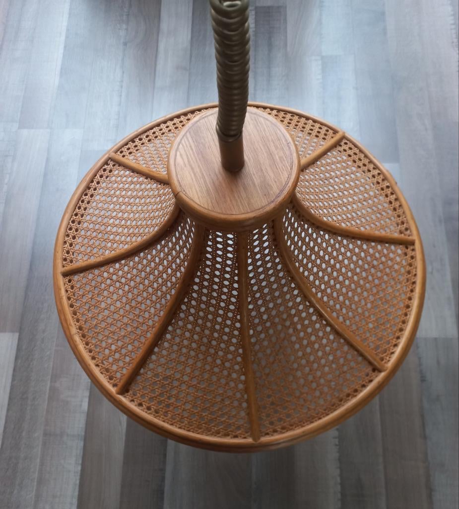 Bamboe lamp. Hanglamp. Rattan. Rotan. Vintage, Ophalen of Verzenden