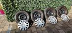 Zeer goede 16inch opel winterset met org .doppen, Ophalen, 215 mm, 16 inch, Banden en Velgen