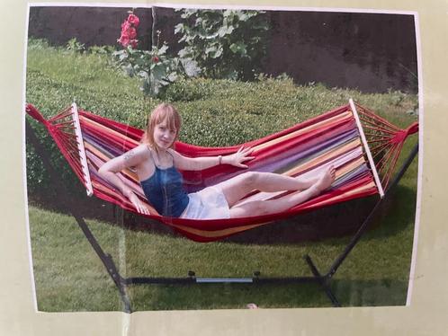 hangmat van het merk Hammock 100 x 200 cm blauw, Tuin en Terras, Hangmatten, Zo goed als nieuw, Verzenden