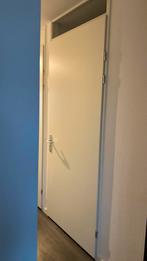 Witte opdek binnendeur rechts, Doe-het-zelf en Verbouw, Deuren en Horren, Ophalen, Gebruikt, 80 tot 100 cm, 215 cm of meer