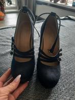 Hoge zwarte pumps,maat 36,merk E fille patre, Zwart, Ophalen of Verzenden, Zo goed als nieuw, Schoenen met hoge hakken