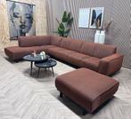 De Bommel Hoekbank Met Hocker - Teracotta - 360 x 225, Huis en Inrichting, Banken | Bankstellen, Ophalen, 250 tot 300 cm, Gebruikt