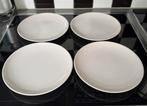 4 ronde witte borden Potterie de Driehoek Huizen plateel, Antiek en Kunst, Antiek | Servies los, Ophalen of Verzenden