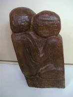 Houten beeld, "liefde" verschillende voor- en achterkant, Antiek en Kunst, Kunst | Beelden en Houtsnijwerken, Ophalen of Verzenden