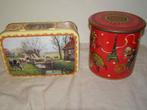 Twee Hollandse container blikken, Verzamelen, Blikken, Ophalen of Verzenden, Gebruikt, Overige