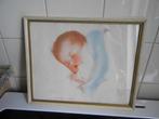 BABY SCHILDERIJ PRENT BESSIE PEASE GUTMANN IN OUDE LIJST, Minder dan 50 cm, Gebruikt, Ophalen of Verzenden, Print