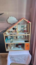 Mooi houten poppenhuis met meubels, Ophalen, Poppenhuis