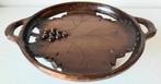 Mahoniehouten black forest fruitschaal met druifjes, Gebruikt, Schaal, Rond, Ophalen of Verzenden
