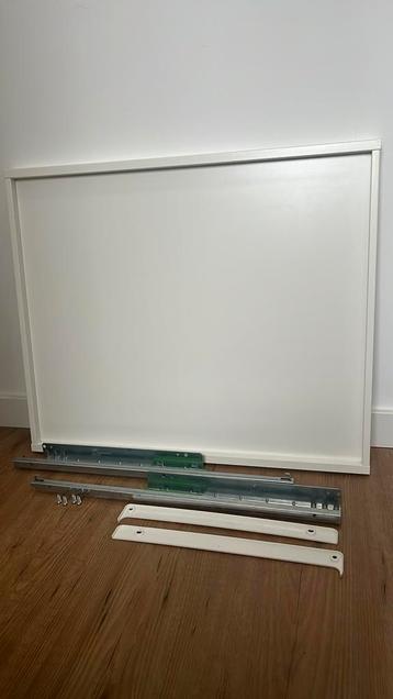 Komplement uittrekbare plank, wit, 75x58 cm