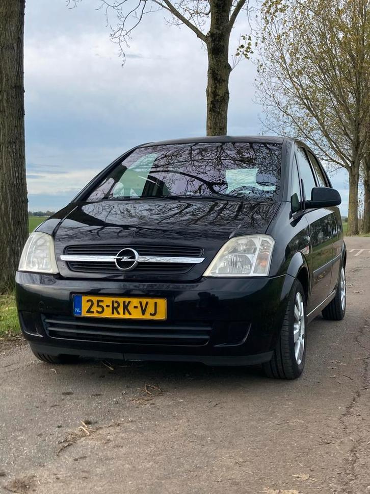 Opel Meriva 1.6 16V automaat 2005 Zwart APK 11-2026, Auto's, Opel, Particulier, Meriva, ABS, Airbags, Airconditioning, Centrale vergrendeling