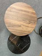 Set van 2 bijzettafels, Huis en Inrichting, Tafels | Bijzettafels, Minder dan 55 cm, Gebruikt, Metaal of Aluminium, Rond
