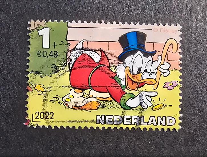 Kinderpostzegel 2022 - NVPH 4145 - Dagobert Duck, Postzegels en Munten, Postzegels | Nederland, Gestempeld, Na 1940, Ophalen of Verzenden