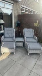 Lounge set met 2 stoelen en tafeltje, Tuin en Terras, Tuinsets en Loungesets, 2 zitplaatsen, Gebruikt, Bijzettafel, Ophalen of Verzenden