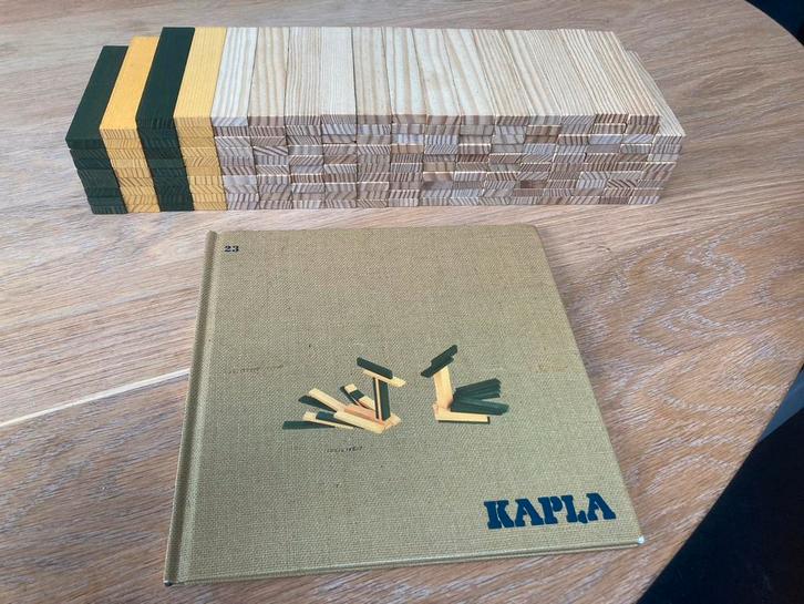 Kapla Houten Bouwblokken met Boek, Kinderen en Baby's, Speelgoed | Bouwstenen, Gebruikt, Overige merken, Ophalen