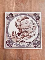 Zeldzaam wandtegeltje Juliana & Beatrix 1980, Ophalen of Verzenden