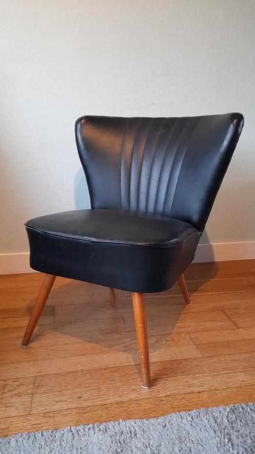 Cocktail stoel club fauteuil Artifort vintage jaren 50 60 70, Huis en Inrichting, Fauteuils, Gebruikt, Hout, Leer, Overige materialen