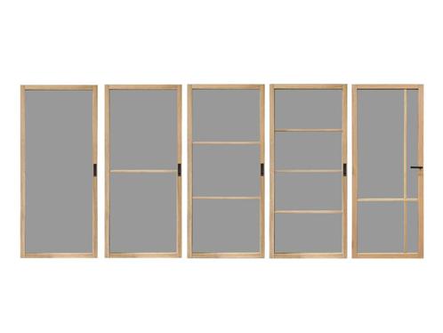 Eiken deur met rookglas / getint glas | Rossum | Op voorraad, Doe-het-zelf en Verbouw, Deuren en Horren, Nieuw, Binnendeur, Glas