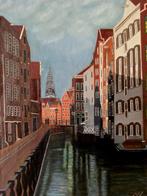 schilderij Amsterdam oude zijds kolk, Antiek en Kunst, Ophalen of Verzenden