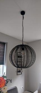Mooie zwarte metalen grote ronde lamp 53 cm, Ophalen, Zo goed als nieuw