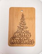 Bamboe Plankje met Kerst Gravure, Ophalen of Verzenden, Nieuw