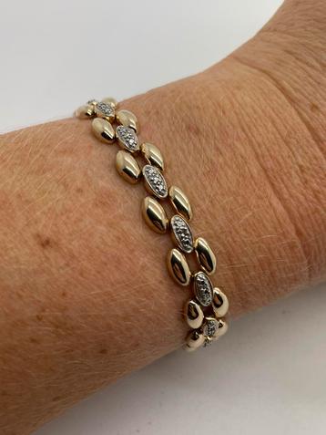 Z750 Prachtige zilveren armband rosegoldplated beschikbaar voor biedingen