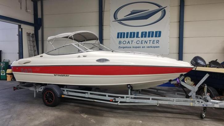 STINGRAY 205 CX 5.0 MPI met trailer en slechts 149 uur!, Watersport en Boten, Speedboten, Gebruikt, 6 meter of meer, Benzine, 200 pk of meer