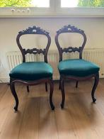 2 antieke mahonie stoelen, Antiek en Kunst, Ophalen of Verzenden