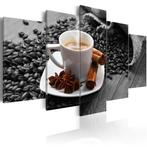 221 Koffie Cafe XXL 5 Luik Canvas Schilderij 200x100 Nieuw, Ophalen