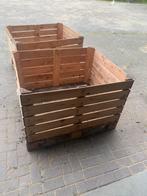 2 houten kratten voor bijvoorbeeld opslag openhaardhout, Ophalen, 100 cm of meer, 60 cm of meer, Zo goed als nieuw