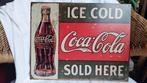 Coca Cola Reclamebord Metaal - Goede Staat!, Verzamelen, Ophalen of Verzenden, Gebruikt, Reclamebord