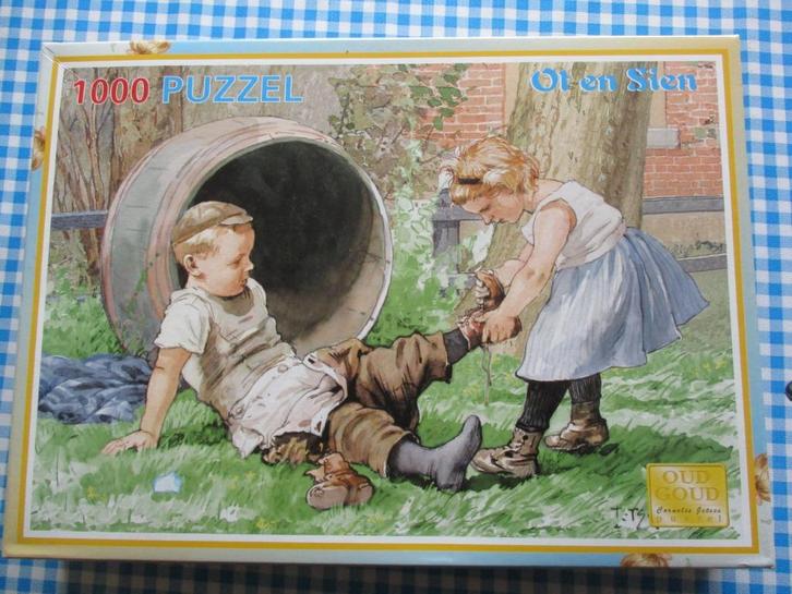 Puzzel Ot en Sien - Cornelis Jetses. 1000 stukjes, Hobby en Vrije tijd, Denksport en Puzzels, Zo goed als nieuw, Legpuzzel, 500 t/m 1500 stukjes