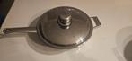 Simtronic Pan - RVS Koekenpan, Huis en Inrichting, Gebruikt, Ophalen of Verzenden, Rvs, Keramische plaat