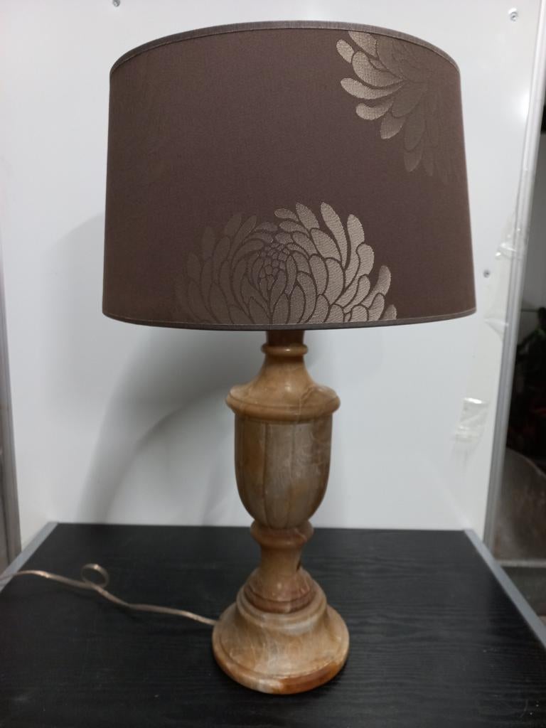 Grote Schemerlamp met Marmeren Voet - 65 cm, Ophalen, Gebruikt, Klassiek, Minder dan 100 cm