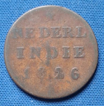 Nederlands-Indië ½ stuiver 1826 Km 285 CK 16, Postzegels en Munten, Munten | Nederland, Losse munt, Overige waardes, Koning Willem I
