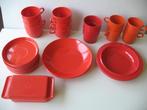 Mepal servies  Vintage / retro  rood en oranje, Ophalen of Verzenden, Gebruikt