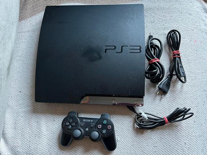 Sony Playstation 3 Slim 320GB Zwart, Spelcomputers en Games, Spelcomputers | Sony PlayStation 3, Zo goed als nieuw, Slim, Met 1 controller