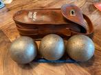 OBUT “la boule” 3 ballen in etui Jeu de boules., Ophalen of Verzenden, Gebruikt