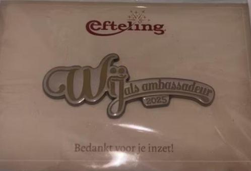 Ambassadeur pin 2025 gezocht, Verzamelen, Efteling, Nieuw, Button of Speldje, Ophalen of Verzenden