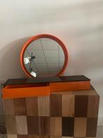 Kaptafel oranje set oranje ronde dpiegel vintage, Ophalen of Verzenden, Zo goed als nieuw, Minder dan 100 cm