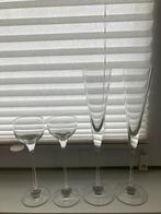 4 x iittala glazen Aurora 2 champagneglazen 2 voor sherry, Ophalen of Verzenden, Gebruikt, Overige materialen, Glas of Glazen