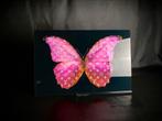 Butterfly LV pink met diamantjes en glitters schilderijen, Antiek en Kunst, Ophalen of Verzenden