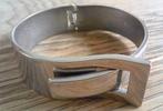 Unieke klemarmband in gespstijl armband, Ophalen of Verzenden, Gebruikt, Zilver, Staal
