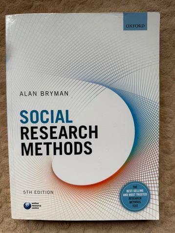 Social Research Methods - Alan Bryman beschikbaar voor biedingen