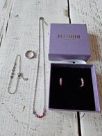 Lucardi Sieradenset Meisjes - Hartjes, Met kristal, Nieuw, Ophalen of Verzenden, Knopjes of Stekers